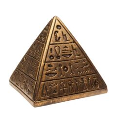 "Discoveries Egyptian Imports Egyptian Pyramid Statue - Bronze - 3.5"""" - Made in Egypt"