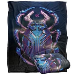 BLUE BEETLE (2023 Blanket, 152 x 127 cm Beetle Movie Logo Silky Touch Super Soft Throw Blanket