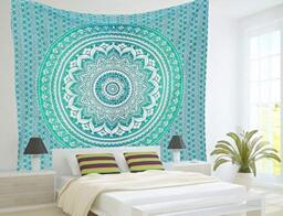 Popular Handicrafts Ombre Tapestry Indian Mandala Wall Art, Hippie Wall Hanging, Bohemian Bedspread