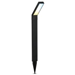 BRILONER - Solar Garden Light with Twilight Sensor, IP44 Water Repellent, Adjustable Light Warm to Cool White, Outdoor Patway Lights, Garden Lamp, Patio, Yard, Bollard Light, 66x50x12.5 cm, Black
