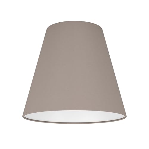 Eglo lampshade Capoliveri-E, Light Shade for Living Room, Accessory for Pendant, Table or wall lamp, Taupe Fabric, ⌀ 18 cm