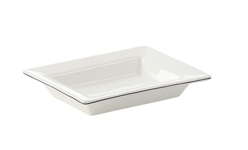 Gedy Lucrezia Soap Dish, Ceramic, White, 10 x 13 x 2.2