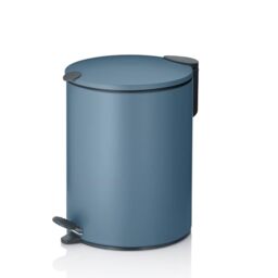 kela Cosmetics Bin 3 L Blue Matt Silent-Close Lid Pedal Bin Bathroom Bin with Inner Bucket and Carry Handle