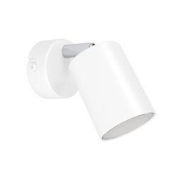 Eglo Indoor wall lamp Reciso-E, Bedroom Light Fixture for Reading, Adjustable Spotlight, White Steel, GU10 Socket