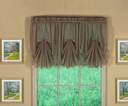 "Today's Curtain Emelia Original Voile Fan Insert, Taupe, 30"" W x 40"" L"