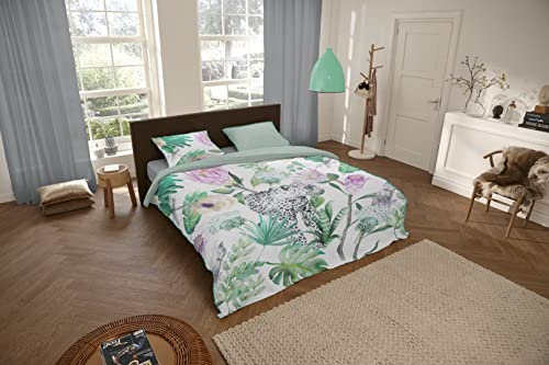 Descanso Volterra Cotton Duvet Cover 155 x 220 cm Green