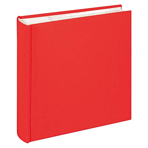 walther Design Photo Album Red 200 Photos 10 x 15 cm Memo Slip-in Album Linen, Cloth ME-510-R