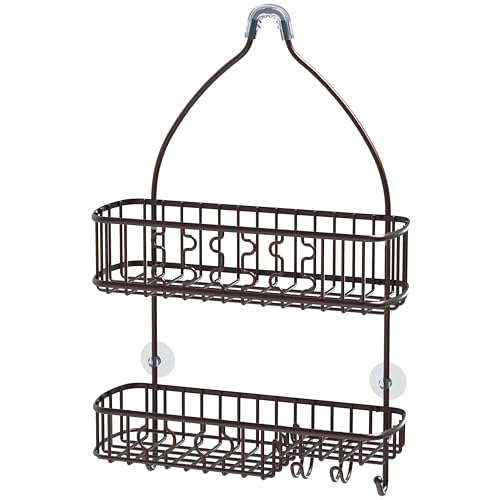 Simple Houseware Bathroom Hanging Shower Head Caddy Organizer, Bronze - (26 x 16 x 5.5 inches)