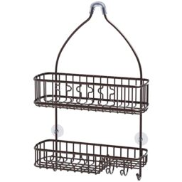 Simple Houseware Bathroom Hanging Shower Head Caddy Organizer, Bronze - (26 x 16 x 5.5 inches)