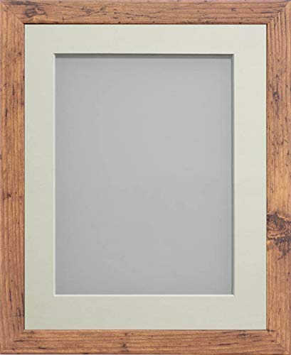 Frame Company Allington Rustic Photo Frame with Ivory Mount, 8x6 for 6x4 inch, fitted with perspex