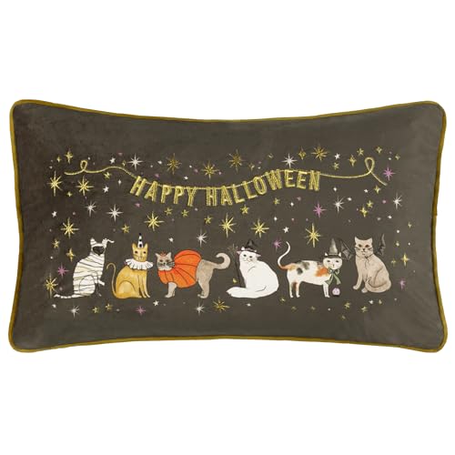 furn. Halloween Pawty Polyester Filled Cushion (Multicolour - 30x50cm)