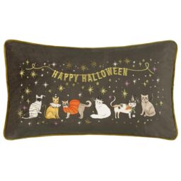 furn. Halloween Pawty Polyester Filled Cushion (Multicolour - 30x50cm)