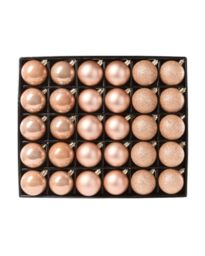 WeRChristmas Set of 50 Rose Gold Shatterproof Christmas Baubles