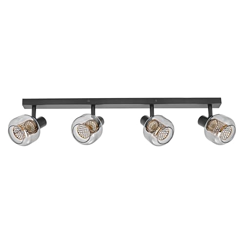 OSRAM Decor Spot Firefly wall Light, 4x2.8W, E14, 1000lm, 2700K, Warm White, dimmable, IP20, Metal/Glass, Black, LED Included and Replaceable
