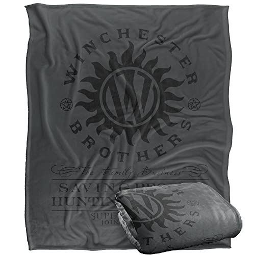 SUPERNATURAL Winchester Anti Possession Officially Licensed Silky Touch Super Soft Throw Blanket 152 x 127 cm