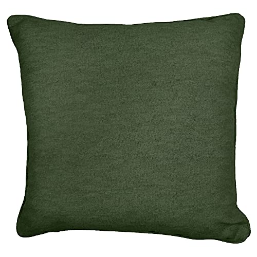 Fusion - Sorbonne - 100% Cotton Cushion Cover - 43 x 43cm in Bottle Green