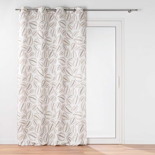 Douceur d'Intérieur, Curtain with eyelets (140 x 260 cm) Alma Natural, Printed Polyester