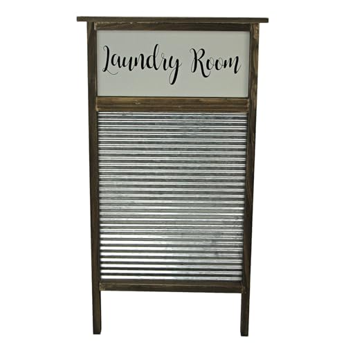Wood Metal Vintage Laundry Room Wall Hanging