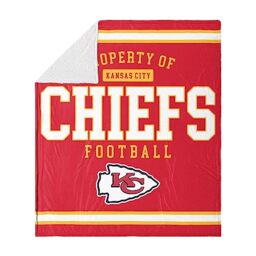 FOCO Kansas City Chiefs Sherpa Fleece Blanket - 60 X 70