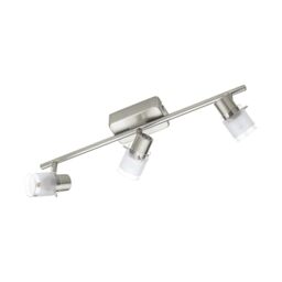 EGLO LED ceiling lamp Orvieto 1, ceiling spotlight, steel in matte nickel