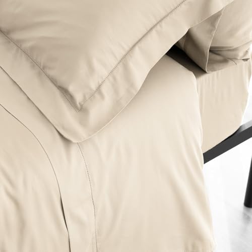 Catherine Lansfield Fantasy Sateen Natural Bed Sheet Set 135 – 210 x 280 cm + Pillow 50 x 155 cm