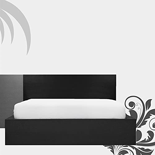 GC GAVENO CAVAILIA Double Fitted Bed Sheet- 100% Egyptian Cotton Fitted Sheet- 400 Thread Count Bedding Sheets- White