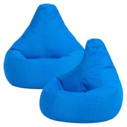 Bean Bag Bazaar Outdoor Kids Bean Bag with Filling, 2 Pack, Blue