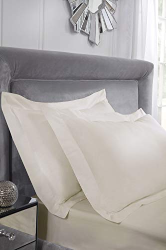 400 Thread Count Cotton - Oxford Pillowcase Pair in Cream
