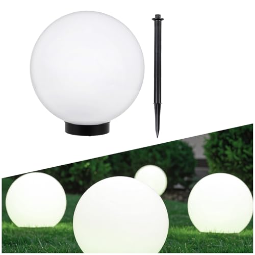 Green Blue Solar LED Light Garden Freestanding Lamp Ball Round White Multicolor (White 1 pcs - 25cm)
