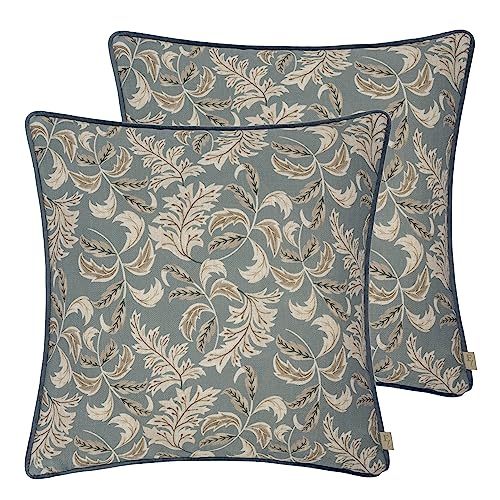 Evans Lichfield Chatsworth Topiary Piped Feather Filled Cushion - Twin Pack