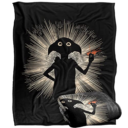 HARRY POTTER Dobby Snapping Officially Licensed Silky Touch Super Soft Throw Blanket 152 x 127 cm