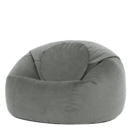 icon Kingston Velvet Bean Bag with Filling Included, Grey