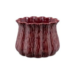 RITUALI Domestici - FACCIOLUCE Candle Holder Red Gold M, 11x11x15 h cm, Cement Resin Collection