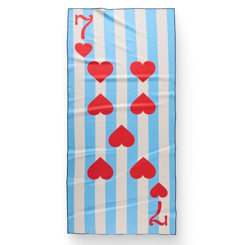 GEOMETRY Micro-Loop Beach Towel ??? Spring & Summer Collection ??? Quick-Dry, Sand-Resistant, Ultra-Absorbent Compact Towel for Beach & Travel (Lucky Play)