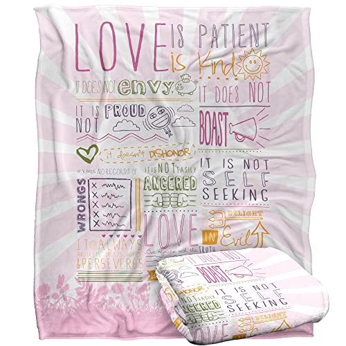 Bcreative - Slingshot Publishing Love Is Patient Silky Touch Super Soft Throw Blanket 152 X 127 Cm