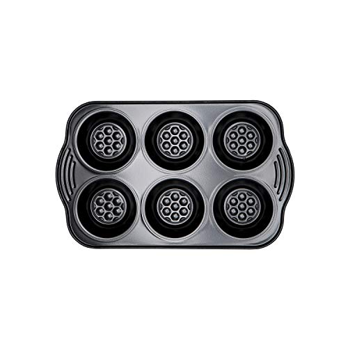 Prestige Aerolift 6 Cup Muffin Trays Non Stick ??? Cushion Base Easy Release Muffin Tin, Fridge/Freezer/Dishwasher Safe, Durable Carbon Steel, Perfect for Cakes & Bakes ??? 28cm x 18cm x 13cm