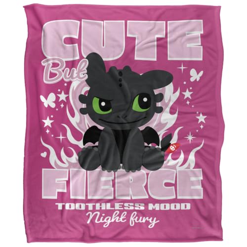 Toothless Cute But Fierce Silky Touch Super Soft Throw Blanket 152 X 127 Cm