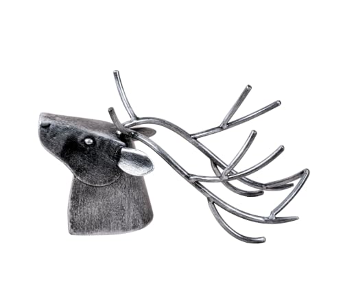 Vintage Marque Copenhagen silver Stag head bottle wine stand