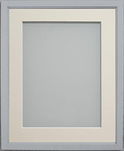 Frame Company Drayton Range 8x8-inch Grey Picture Photo Frame with Ivory Mount For Image Size 5x5-inch