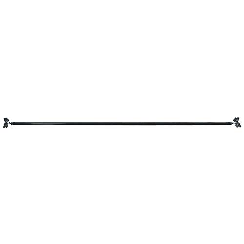 Extendible Decorative Curtain Rod 10 mm 80 110 cm Charcoal Leaf