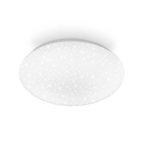 Briloner - LED Ceiling Light, Starry Sky Effect, Dimmable, Very Bright, Neutral White, Ceiling Lights Living Room, LED Lights for Bedroom, Kitchen Light, 28 x 6.5 cm, White