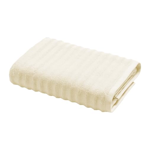 Douceur d'Intérieur, Shower Towel (70 x 130 cm) Maya Ivory, Terry Towelling 100% Cotton