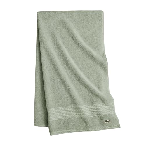 "Lacoste Heritage Supima Cotton Bath Towel, Aloe, 30"" x 54"""