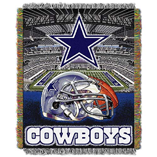 "Northwest NFL Dallas Cowboys Unisex-Adult Woven Tapestry Throw Blanket, 48"" x 60"", Home Field Advantage"