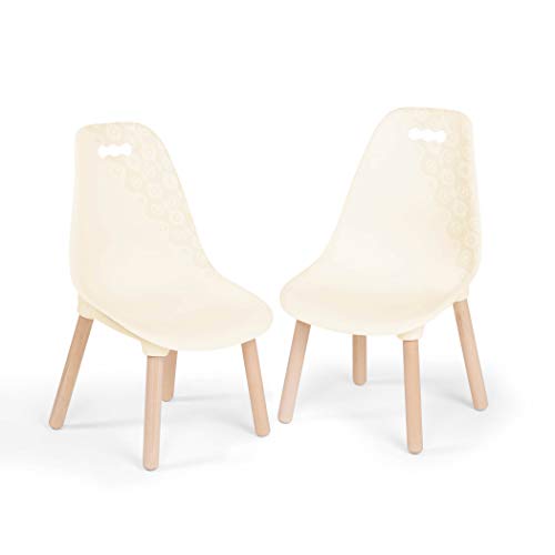 B. toys – Chairs For Kids – 2 Chairs – Wooden Legs – Furniture For Kids – Kid Century Modern: Chair Set – Ivory – 3+ Years