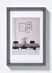 walther design Picture Frame Steel 40 x 50 cm with PassepArtout, Steel Style Plastic Frame ES050D