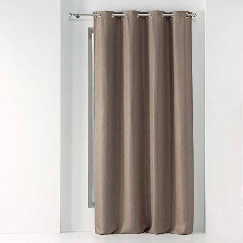 Douceur d'Intérieur Blackout Curtain with Eyelets 135 x 240 cm Tramina Hazelnut Brown