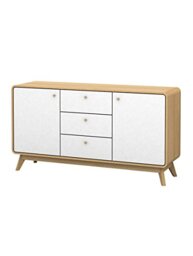 Dorel Home LOFT24 Cassie Sideboard in Oak White, 39x140x75cm (DxWxH)