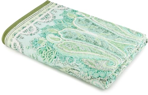 Bassetti MERGELLINA 9328466 Bedspread 100% Cotton in Green V1 Dimensions: 180 x 255 cm
