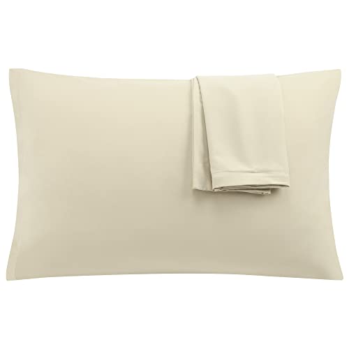uxcell Microfiber Pillowcases Set of 2, Zipper King 20x36 Khaki
